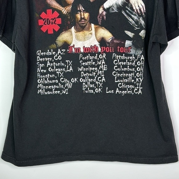 Red Hot Chilli Peppers 2012 I'm With You Tour Black Tshirt XL - Picture 7 of 8